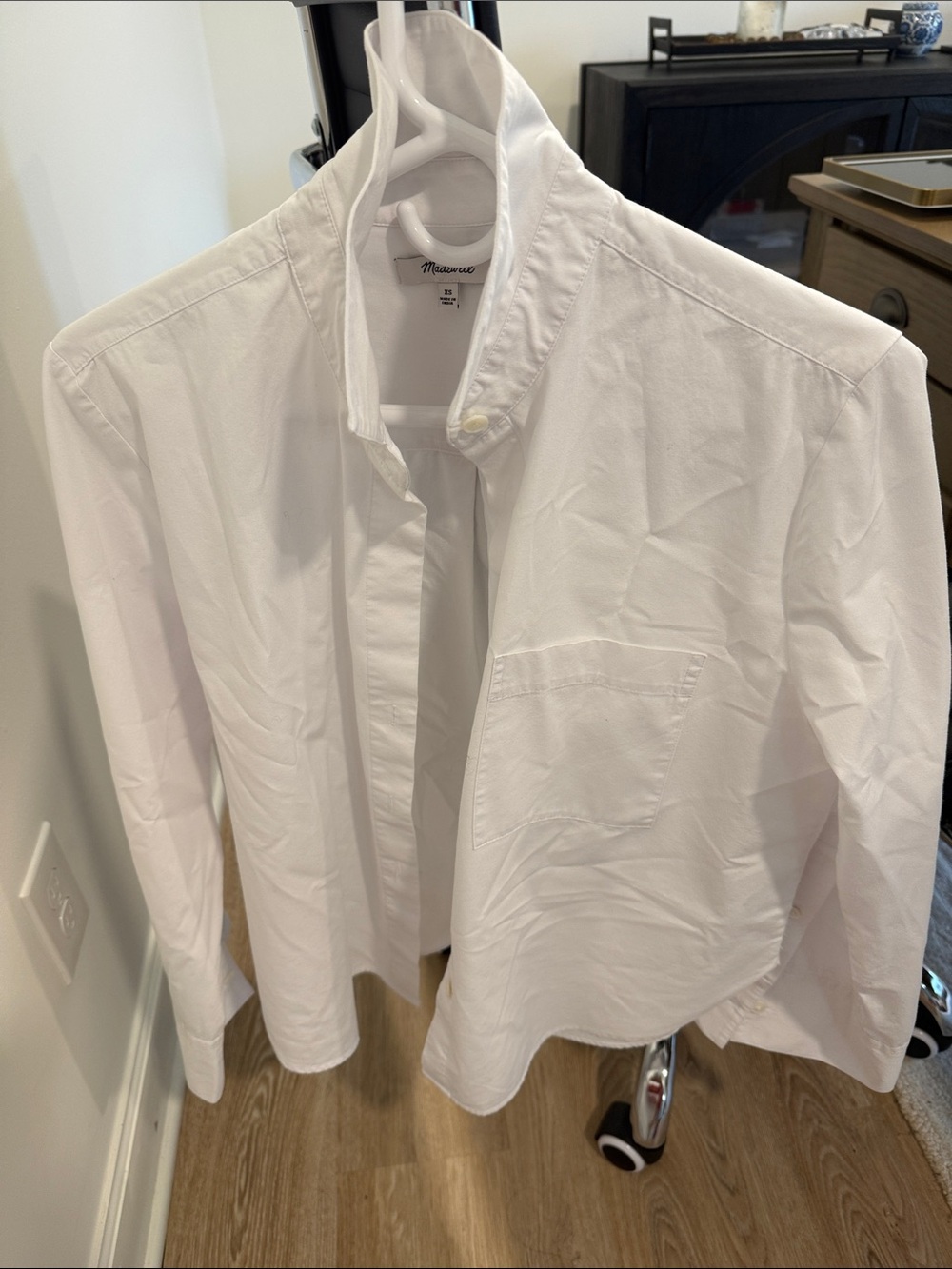 Madewell White button down Shirt Jacket